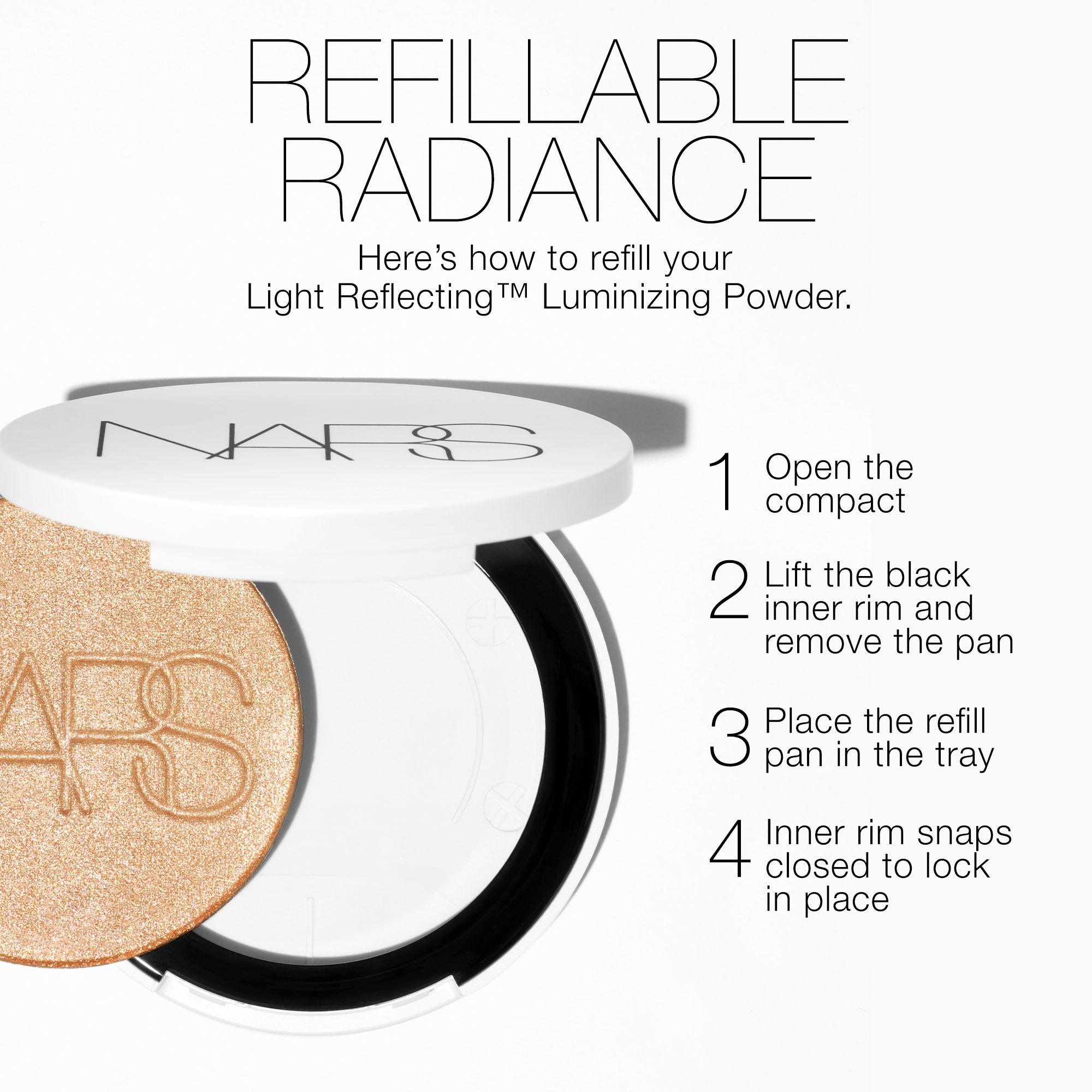 LIGHT REFLECTING™ LUMINIZING POWDER RECHARGE, NARS Teint