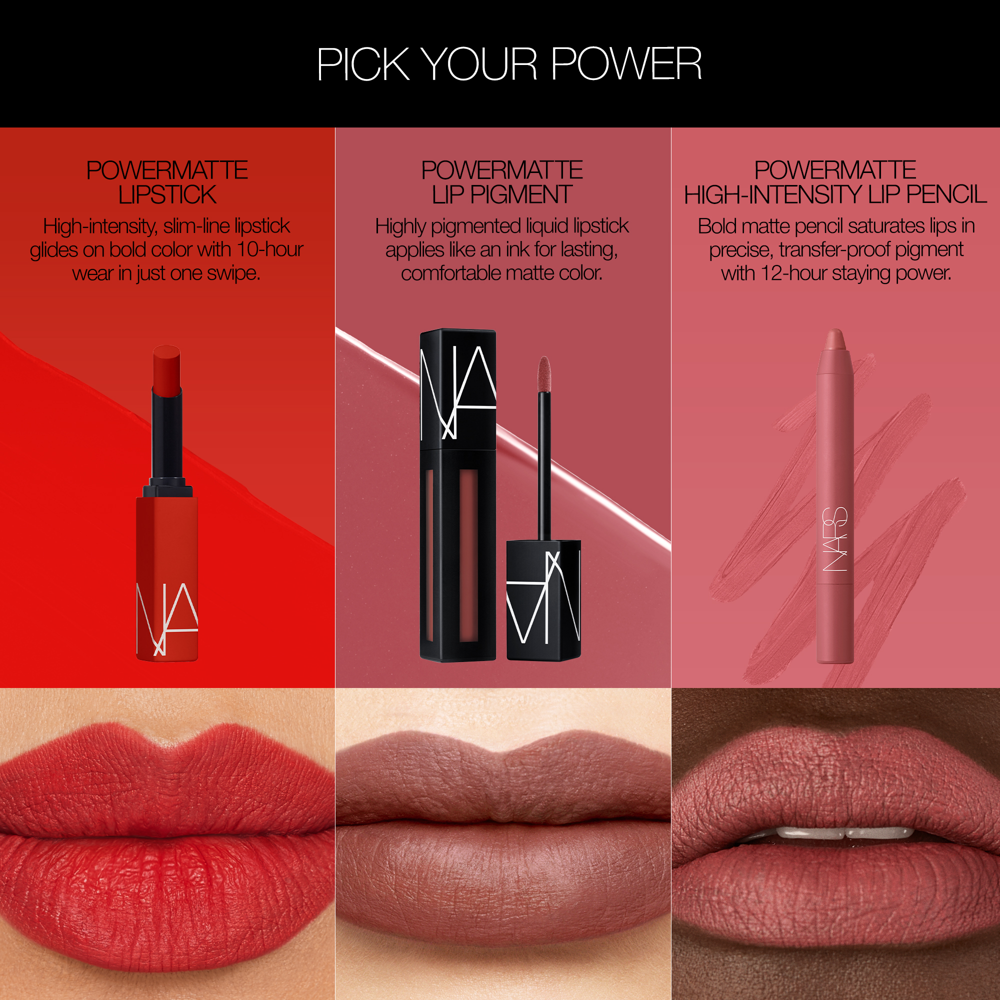 Crayon à Lèvres Powermatte High Intensity, NARS Crayons à lèvres