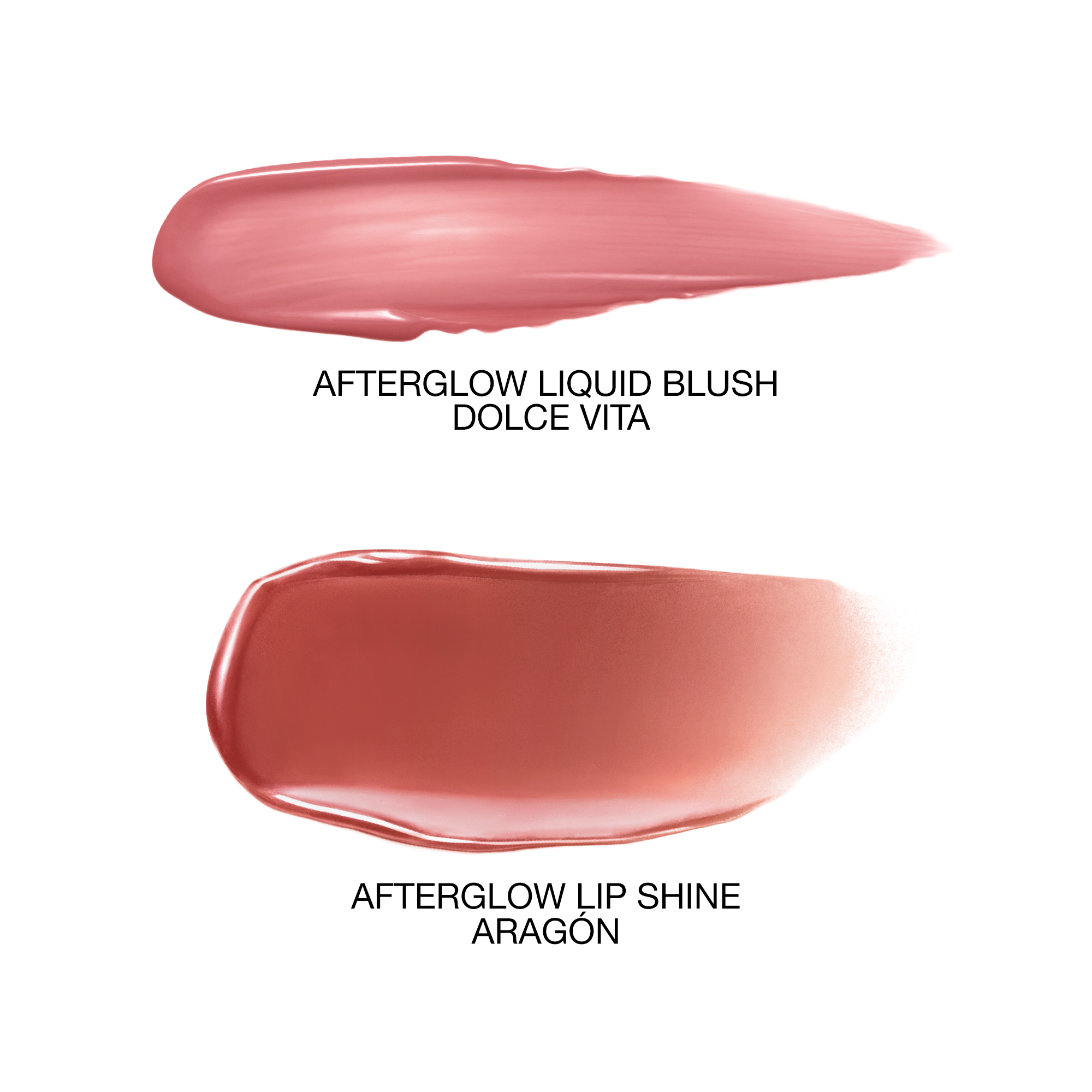 Mini Afterglow Liquid Blush & Lip Shine Duo - Dolce Vita & Aragòn