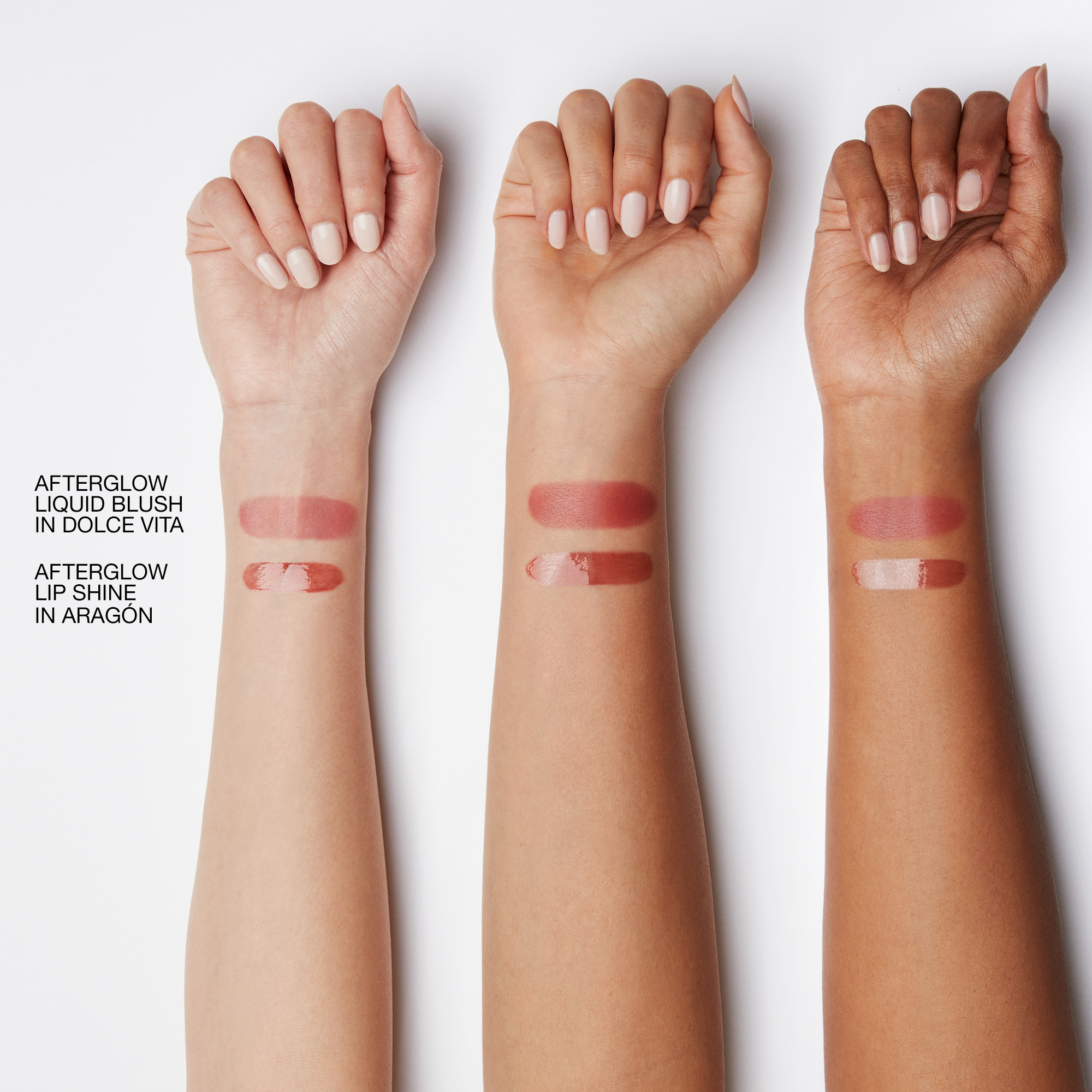 Mini Afterglow Liquid Blush & Lip Shine Duo - Dolce Vita & Aragòn